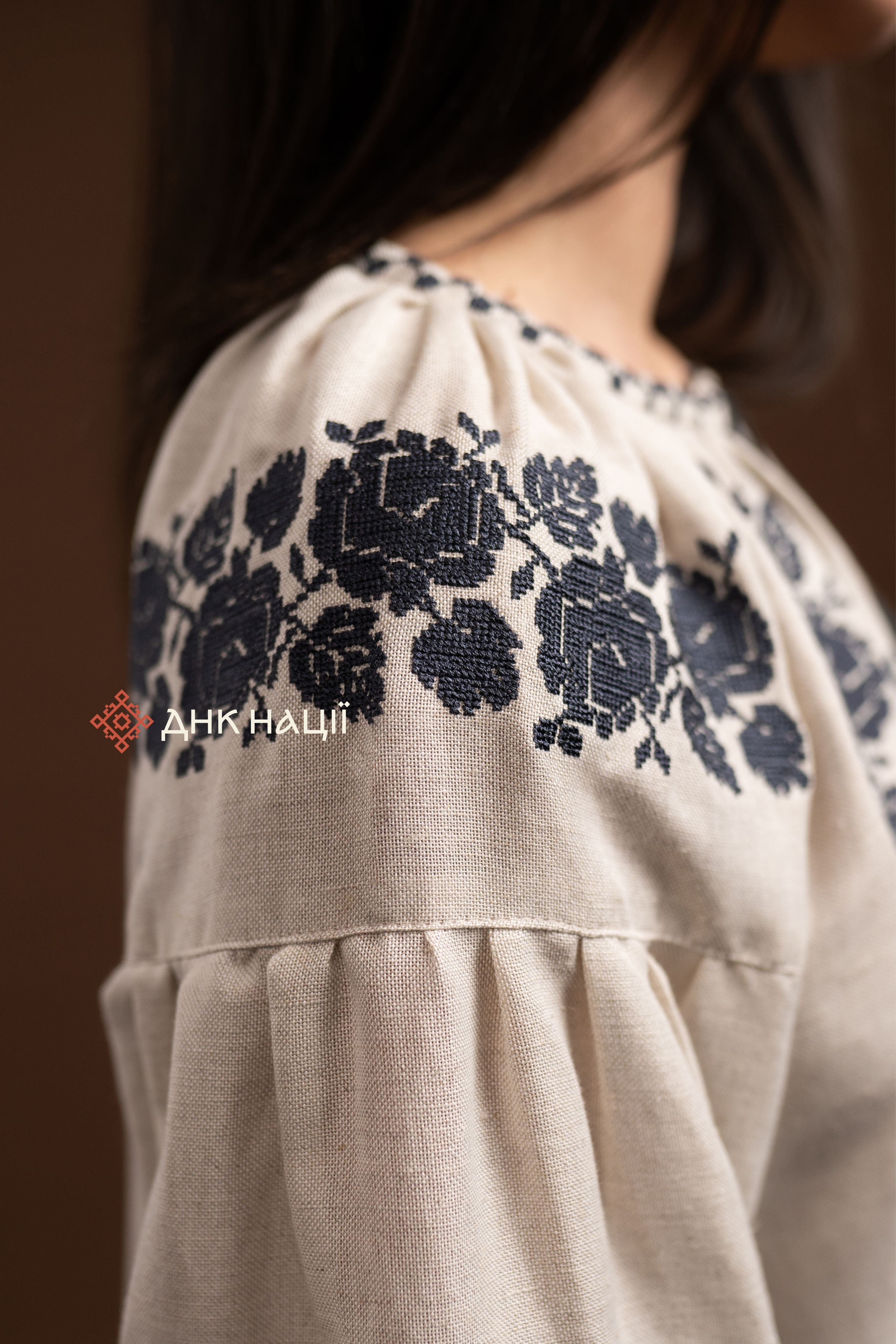 Embroidered Dress “Zakvitchana (1)” (Gray)