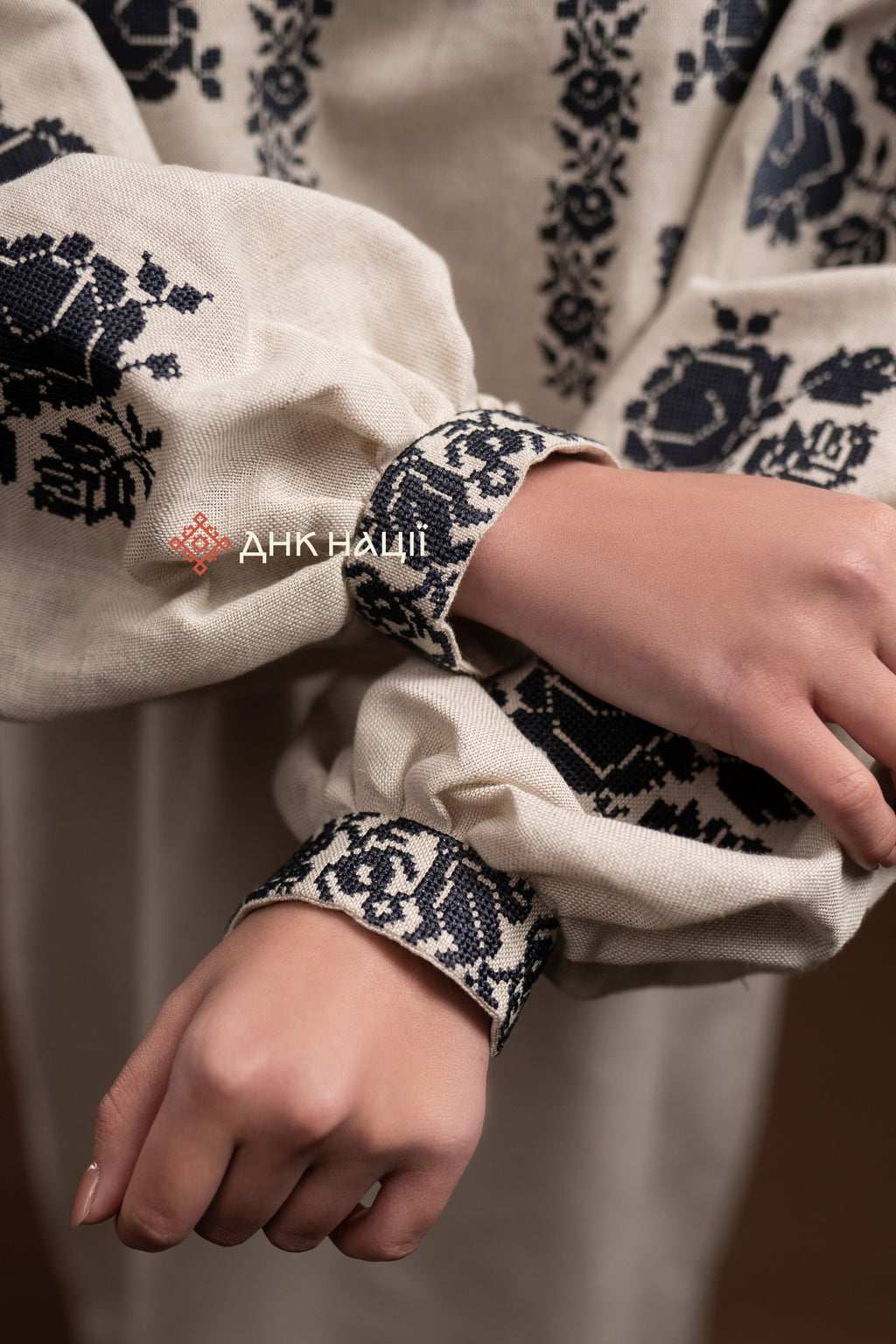 Embroidered Dress “Zakvitchana (1)” (Gray)