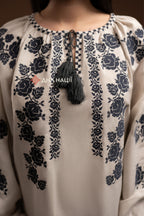 Embroidered Dress “Zakvitchana (1)” (Gray)