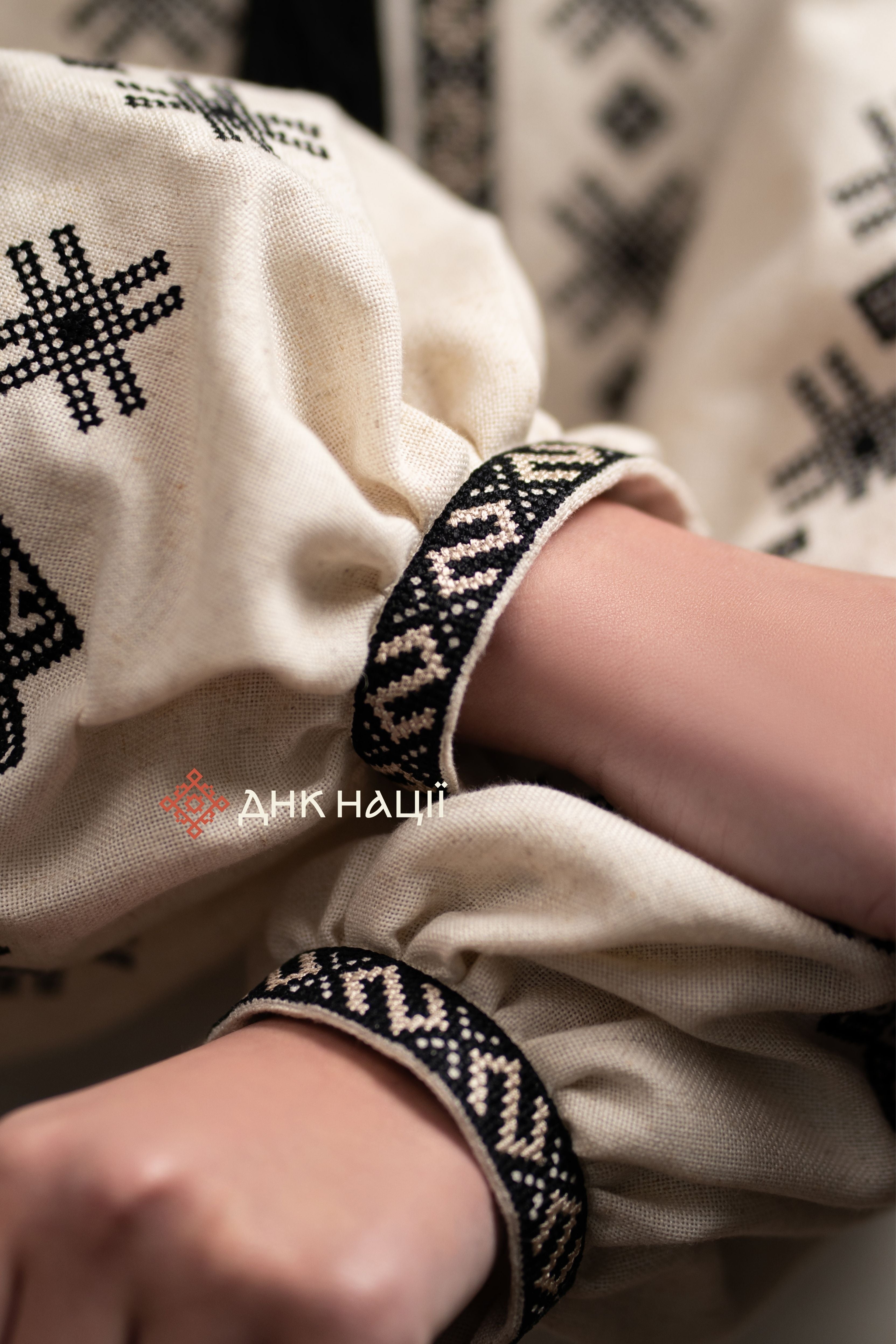 Women’s Embroidered Blouse “Cheremosh (3)” (Beige)