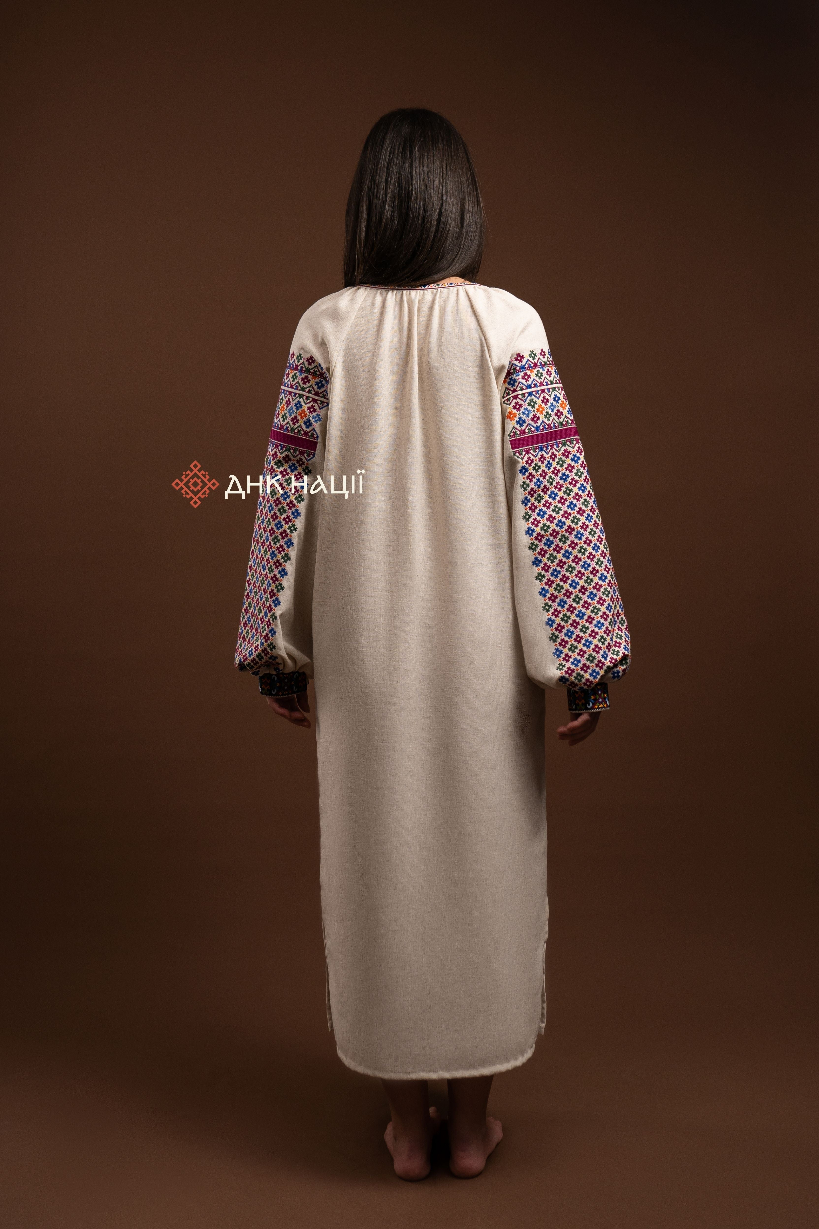 Вишита сукня "Кокетка (2)"(бежева)