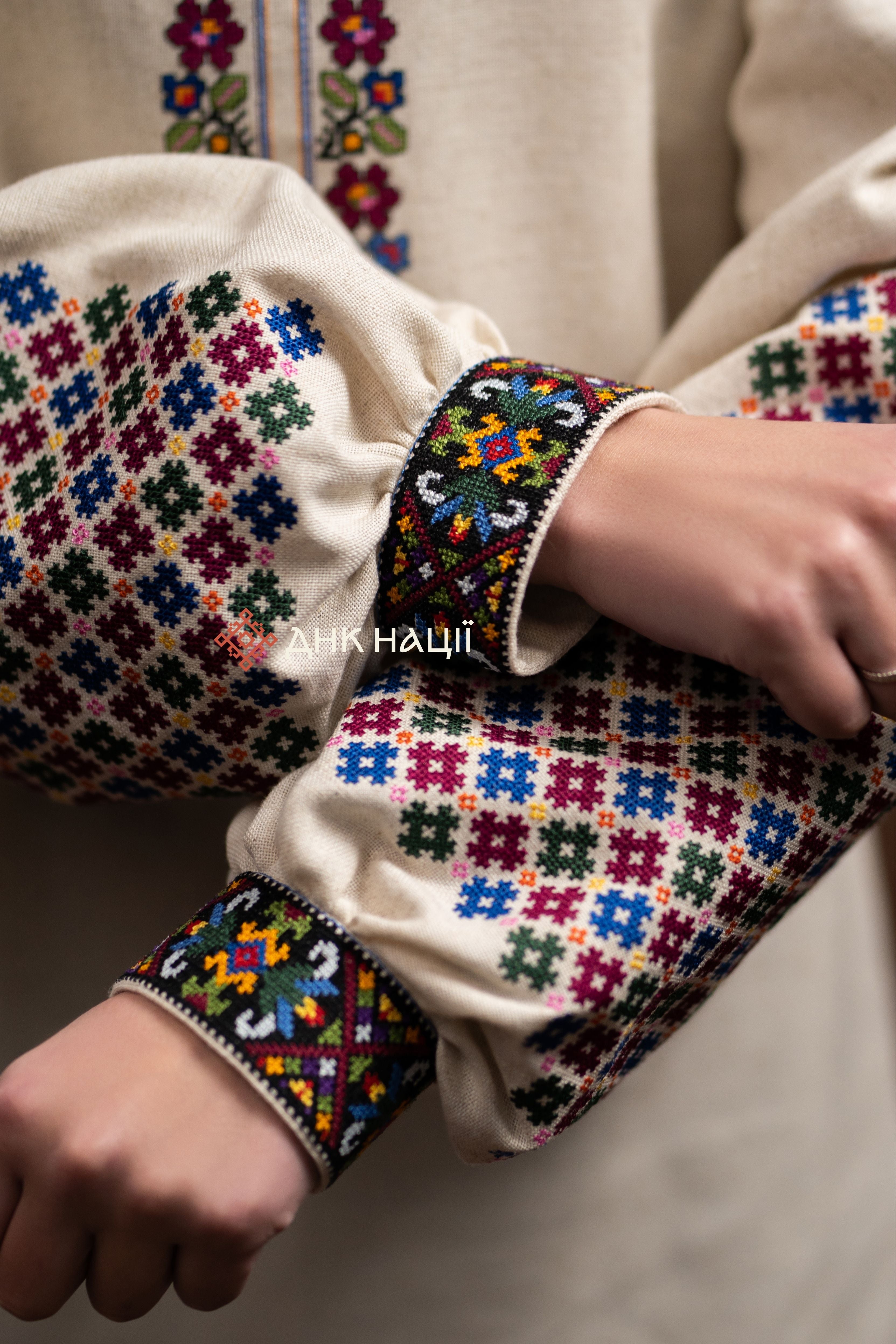 Вишита сукня "Кокетка (2)"(бежева)