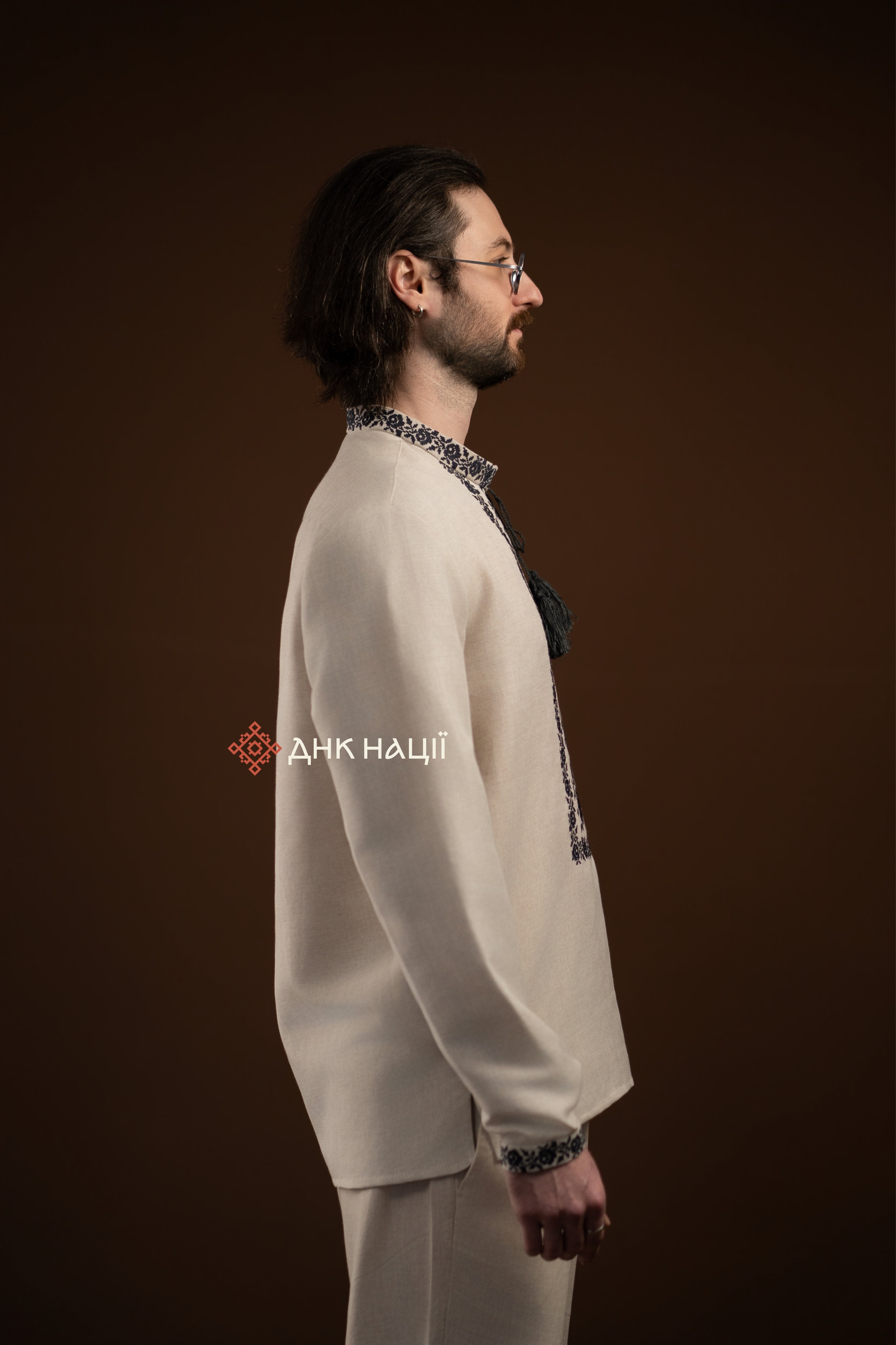 Men's Vyshyvanka "Zakvitchana (1)" (grey)