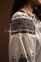 Вишита сукня "Черемош (1)"(бежева)