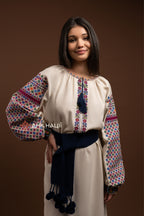 Вишита сукня "Кокетка (2)"(бежева)