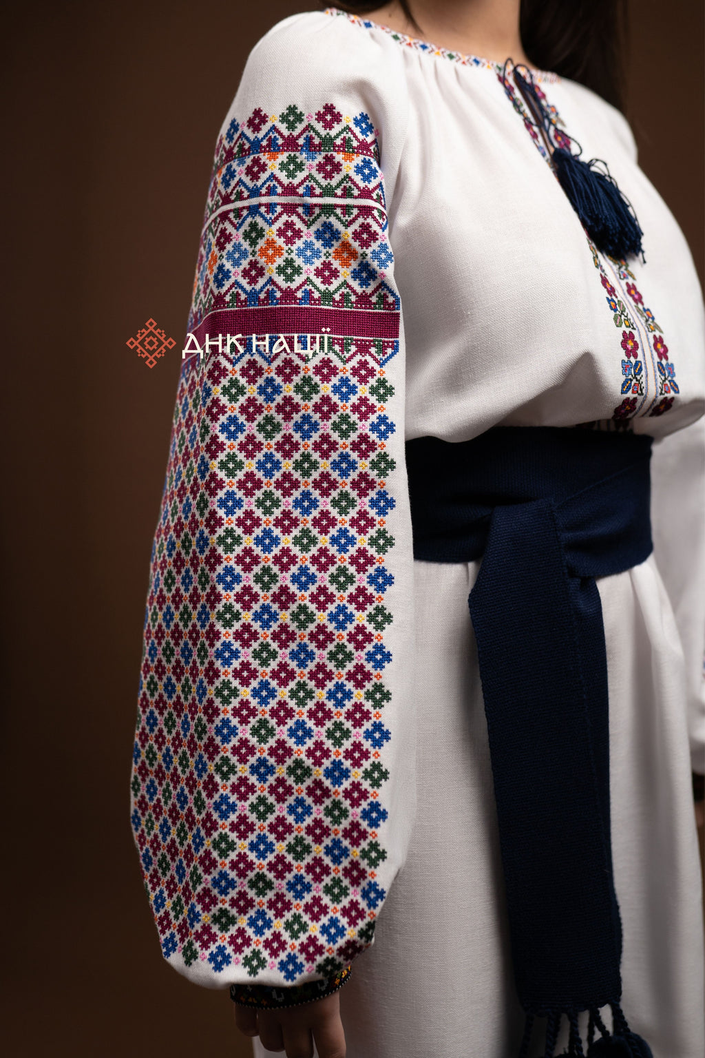 Embroidered Dress “Koketka (1)” (White)