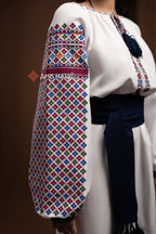 Embroidered Dress “Koketka (1)” (White)