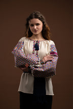 Вишиванка жіноча "Кокетка (2)"(бежева)