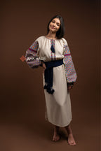 Вишита сукня "Кокетка (2)"(бежева)