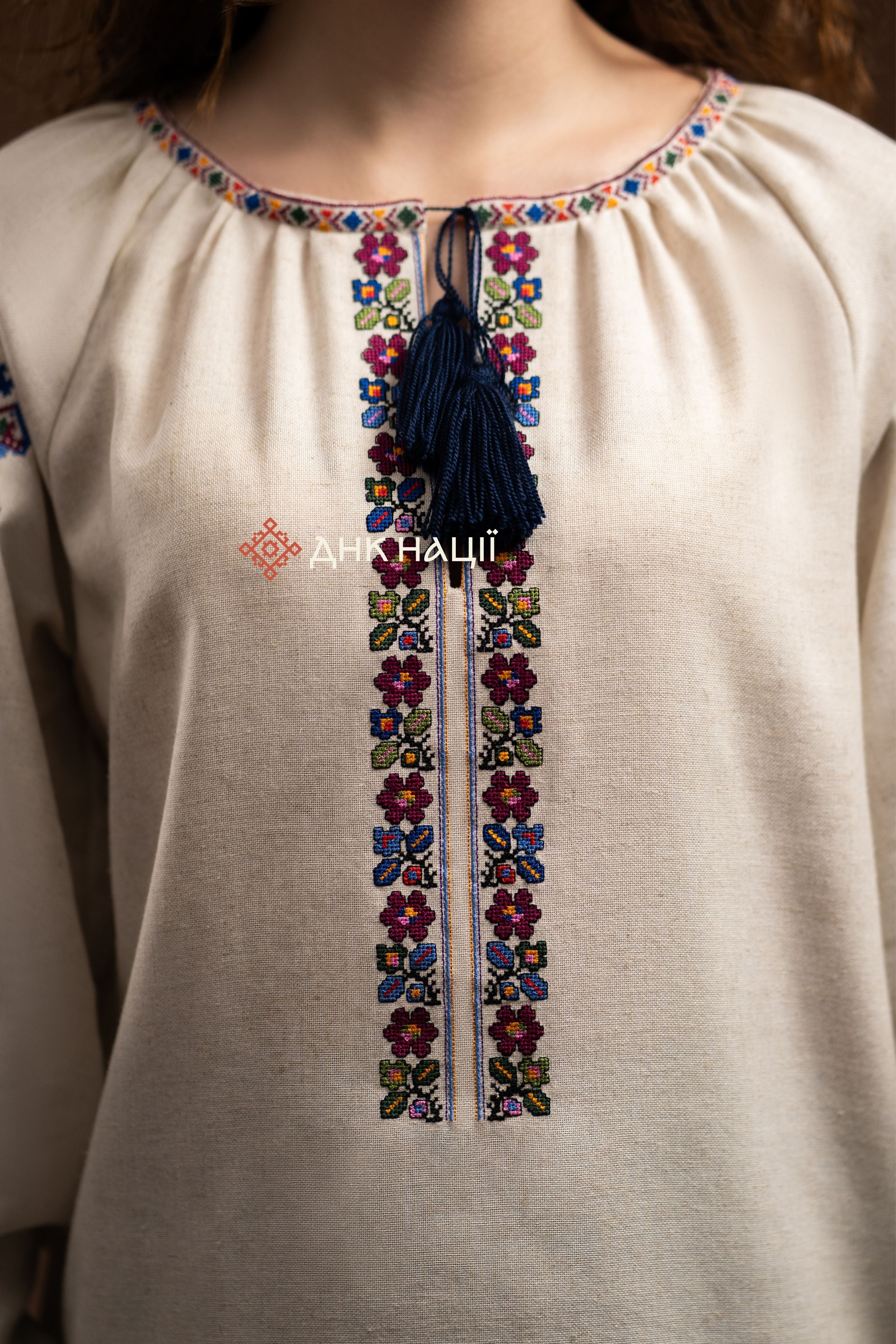 Вишиванка жіноча "Кокетка (2)"(бежева)