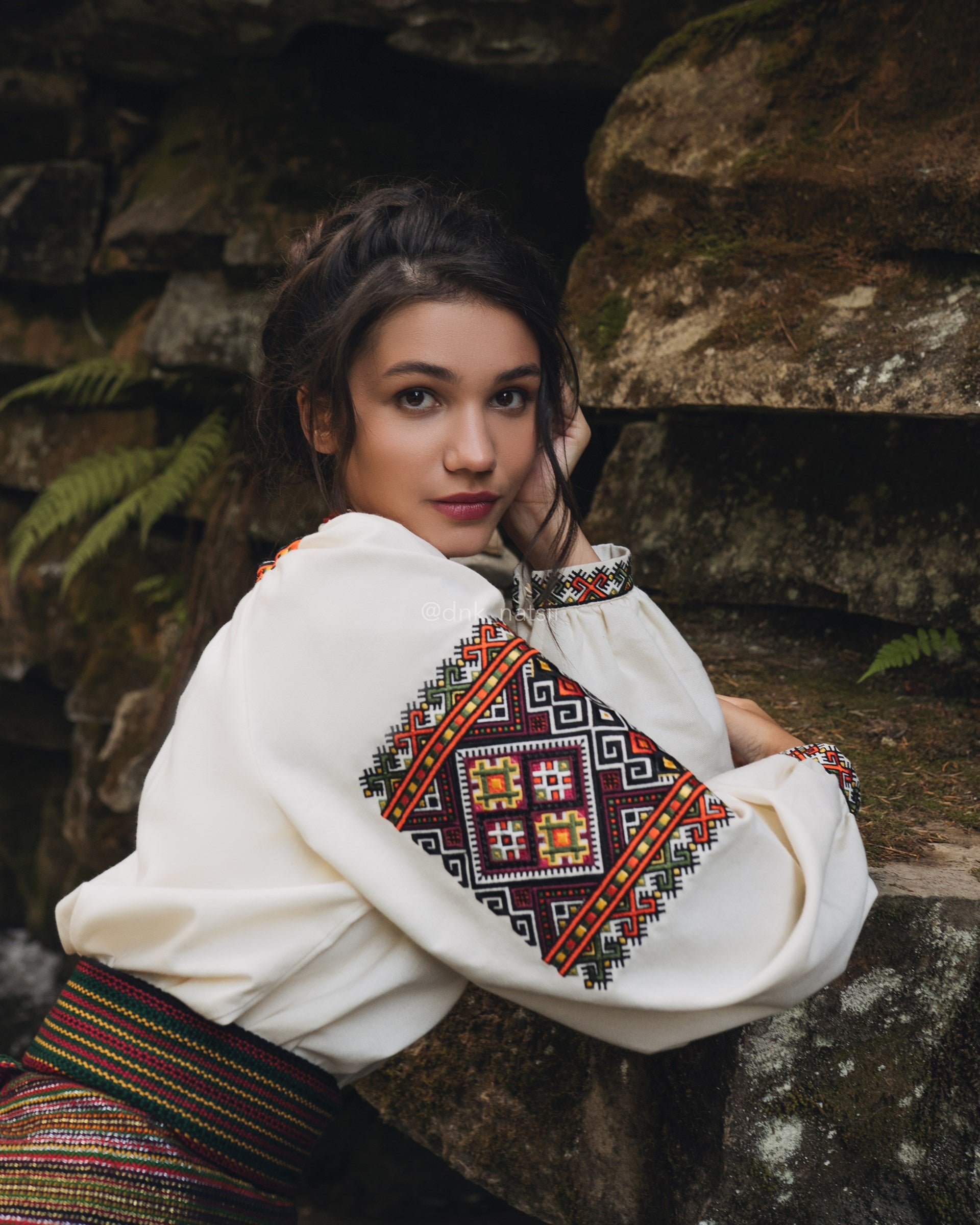 Вишита сукня "Бистриця (2)"(молочна)