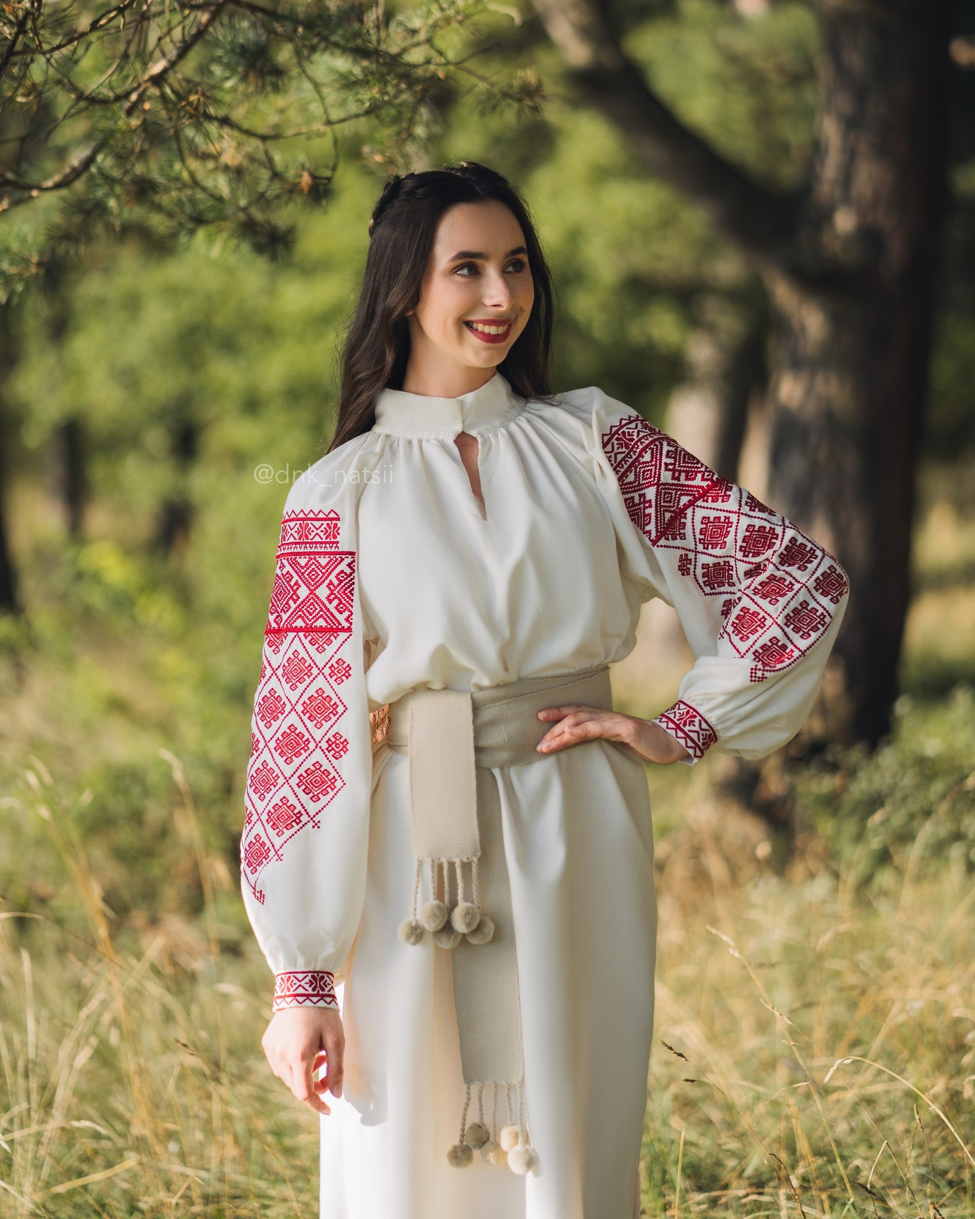 Вишита сукня "Княжа (1)"(молочна)