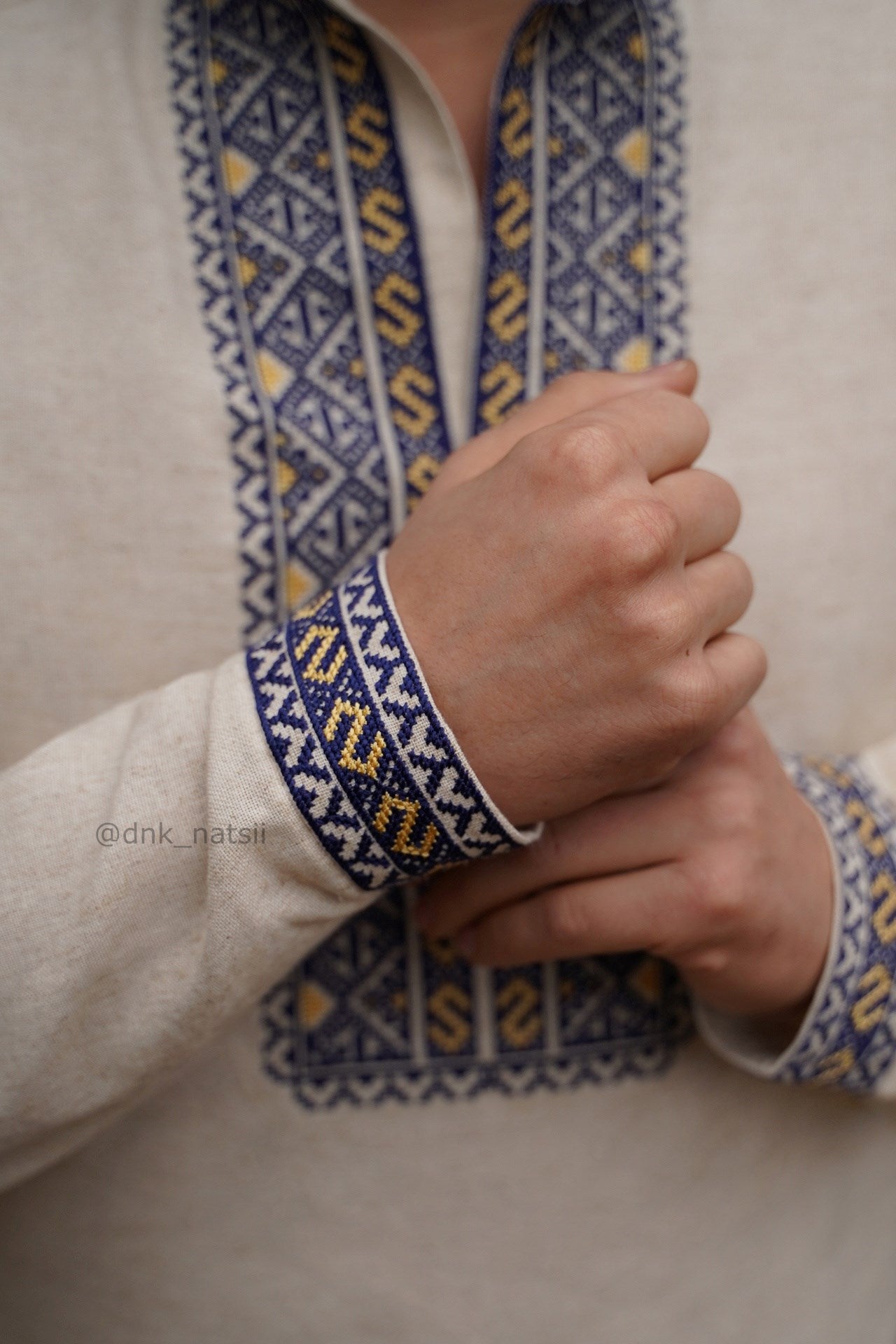 Вишиванка чоловіча "Черемош (2)"(бежева)