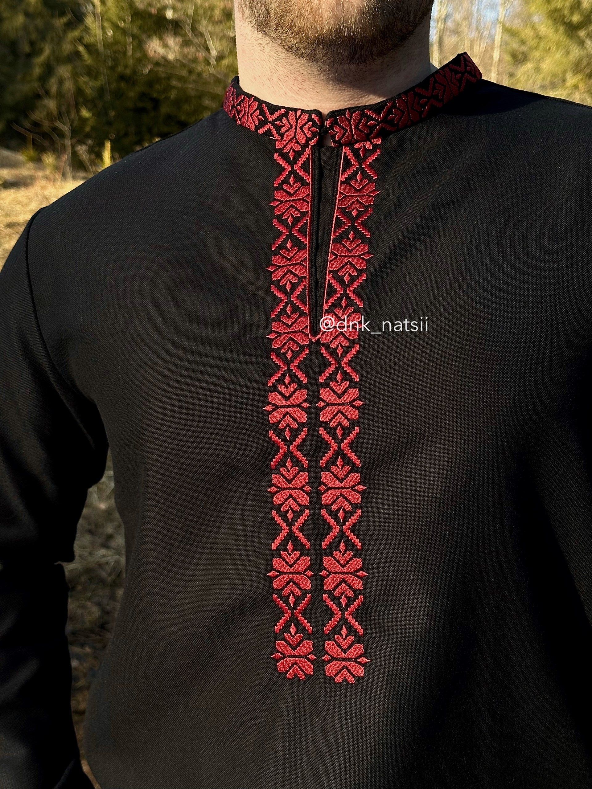 Вишиванка чоловіча "Княжа (4)"(чорна)