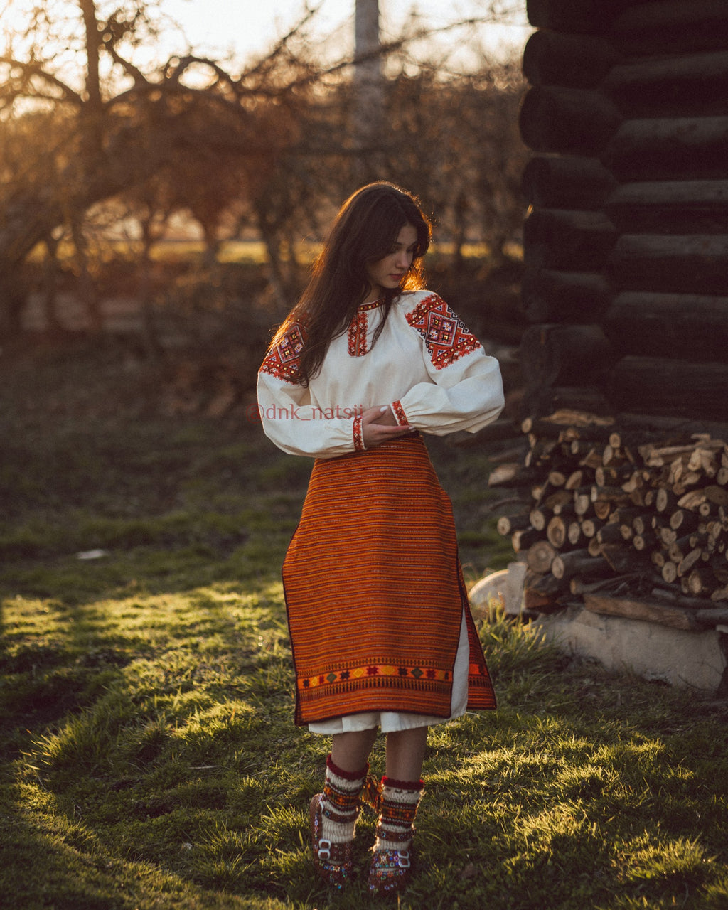 Вишита сукня "Закарпатська (2)"(молочна)