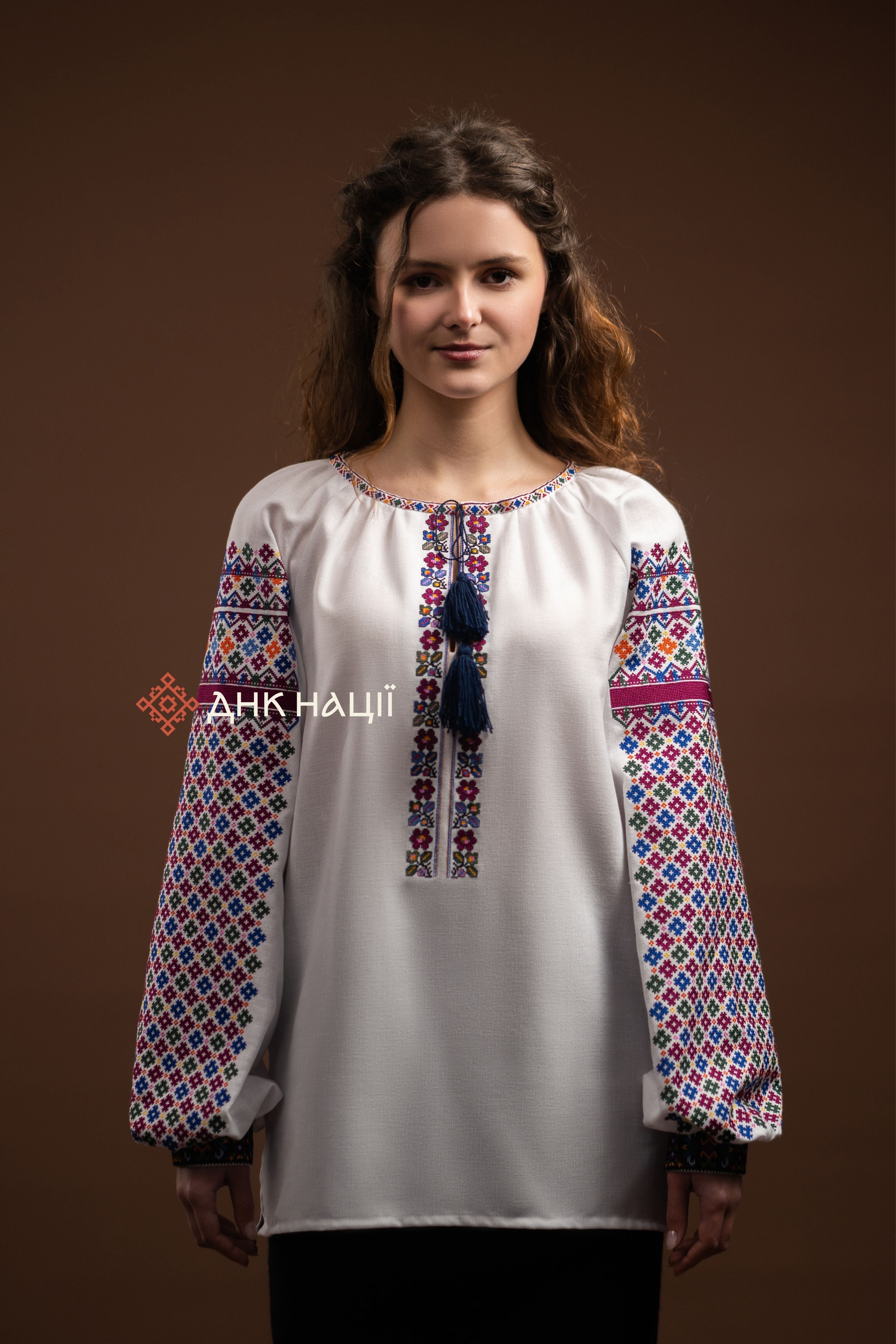 Women’s Embroidered Blouse “Koketka (1)” (White)