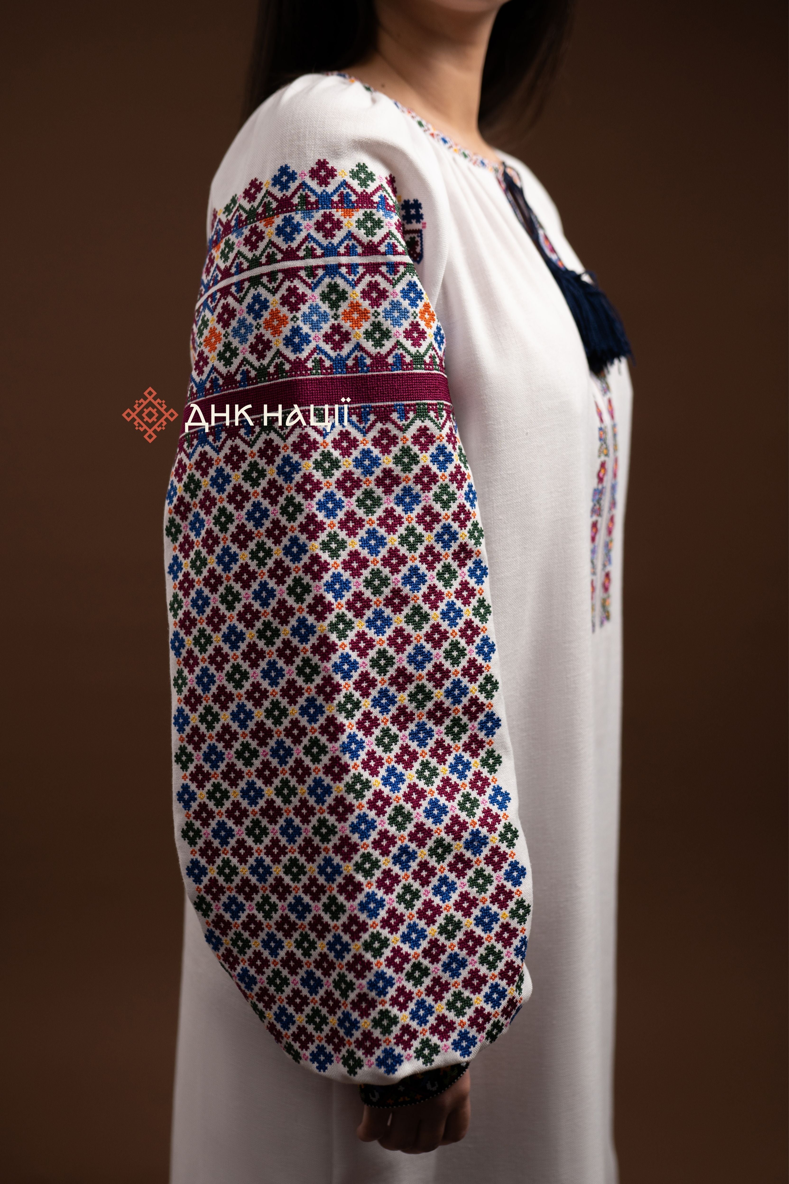 Embroidered Dress “Koketka (1)” (White)