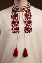 Men’s Embroidered Shirt “Zlahoda (2)” (Beige)