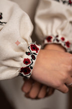 Embroidered Dress “Zlahoda (2)” (Beige)