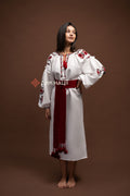 Embroidered Dress “Zlahoda (1)” (White)
