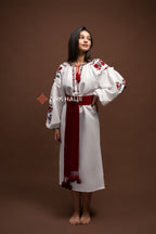 Embroidered Dress “Zlahoda (1)” (White)