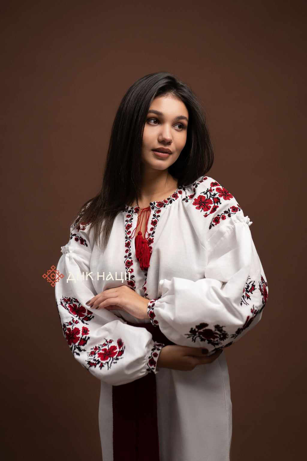 Embroidered Dress “Zlahoda (1)” (White)