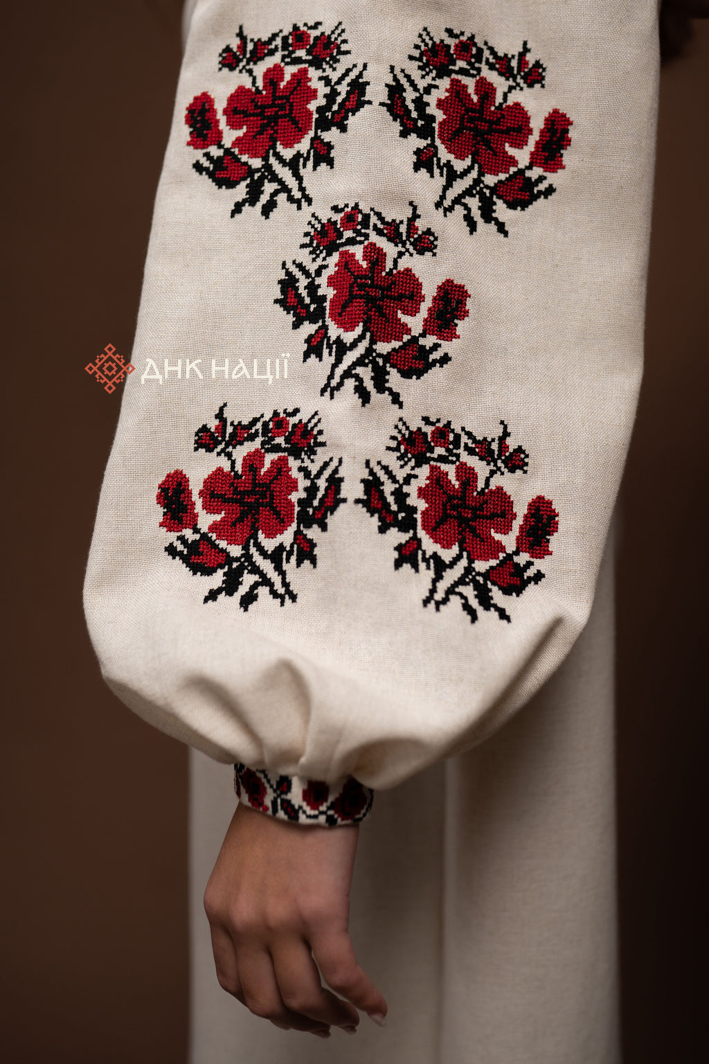 Embroidered Dress “Zlahoda (2)” (Beige)