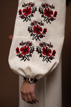 Embroidered Dress “Zlahoda (2)” (Beige)