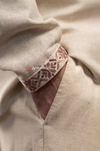 Men’s Embroidered Shirt “Kniazha (2)” (Gray)