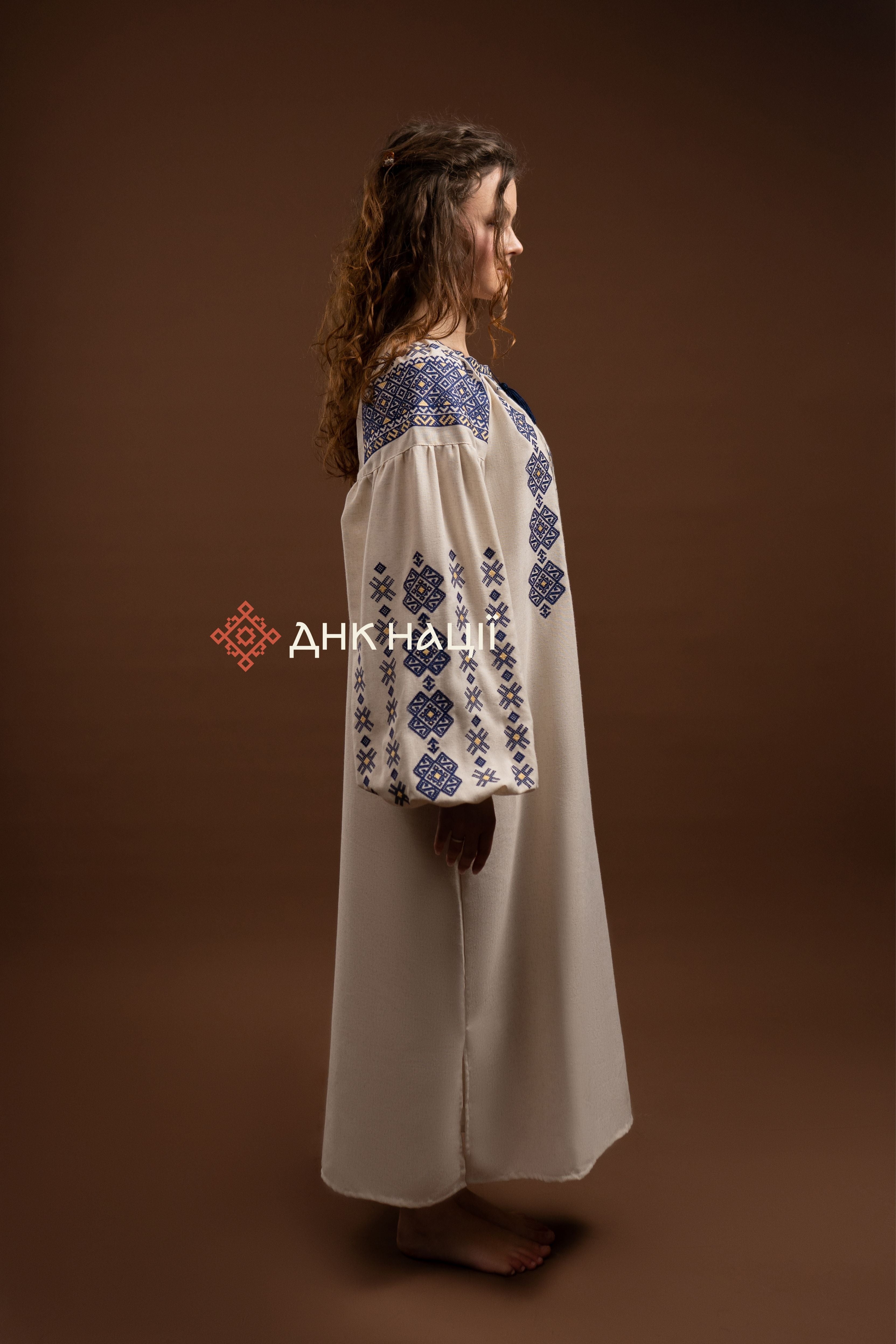 Вишита сукня "Черемош (2)"(бежева)