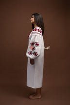Embroidered Dress “Zlahoda (1)” (White)