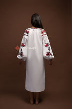 Embroidered Dress “Zlahoda (1)” (White)