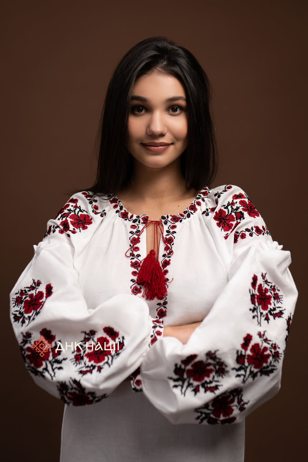 Embroidered Dress “Zlahoda (1)” (White)