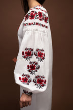 Embroidered Dress “Zlahoda (1)” (White)