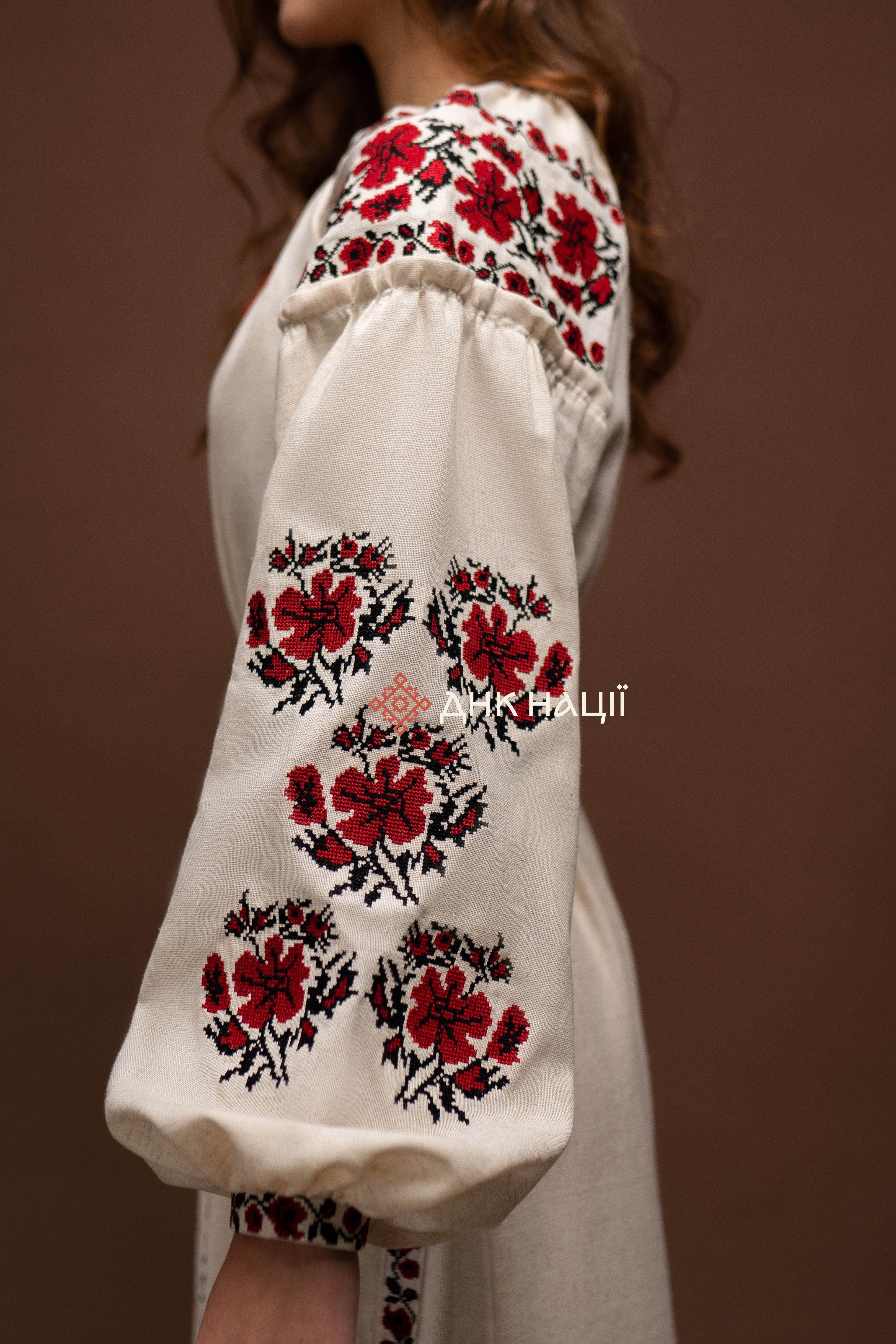 Вишита сукня "Мальва"(бежева)