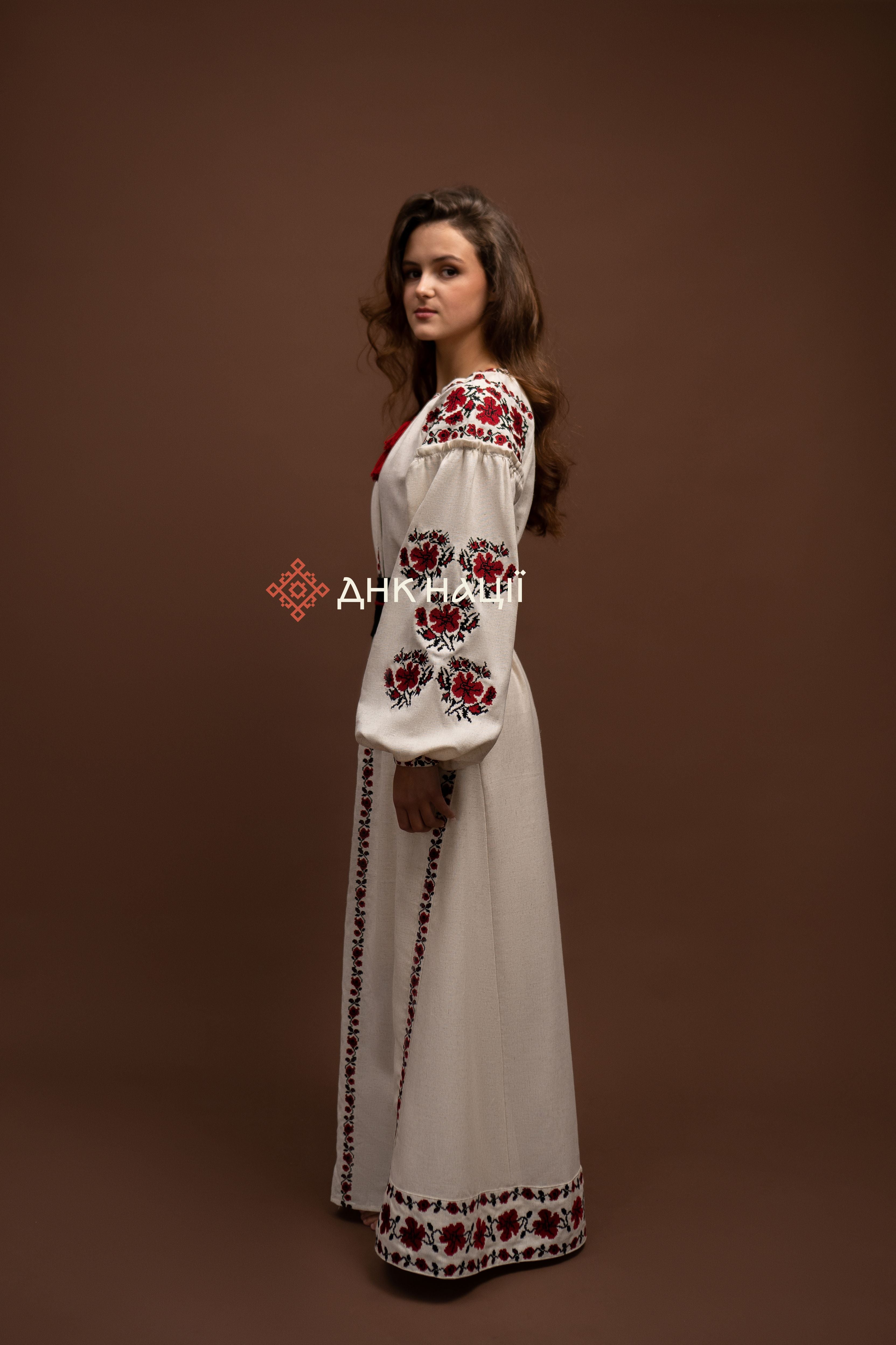 Вишита сукня "Мальва"(бежева)