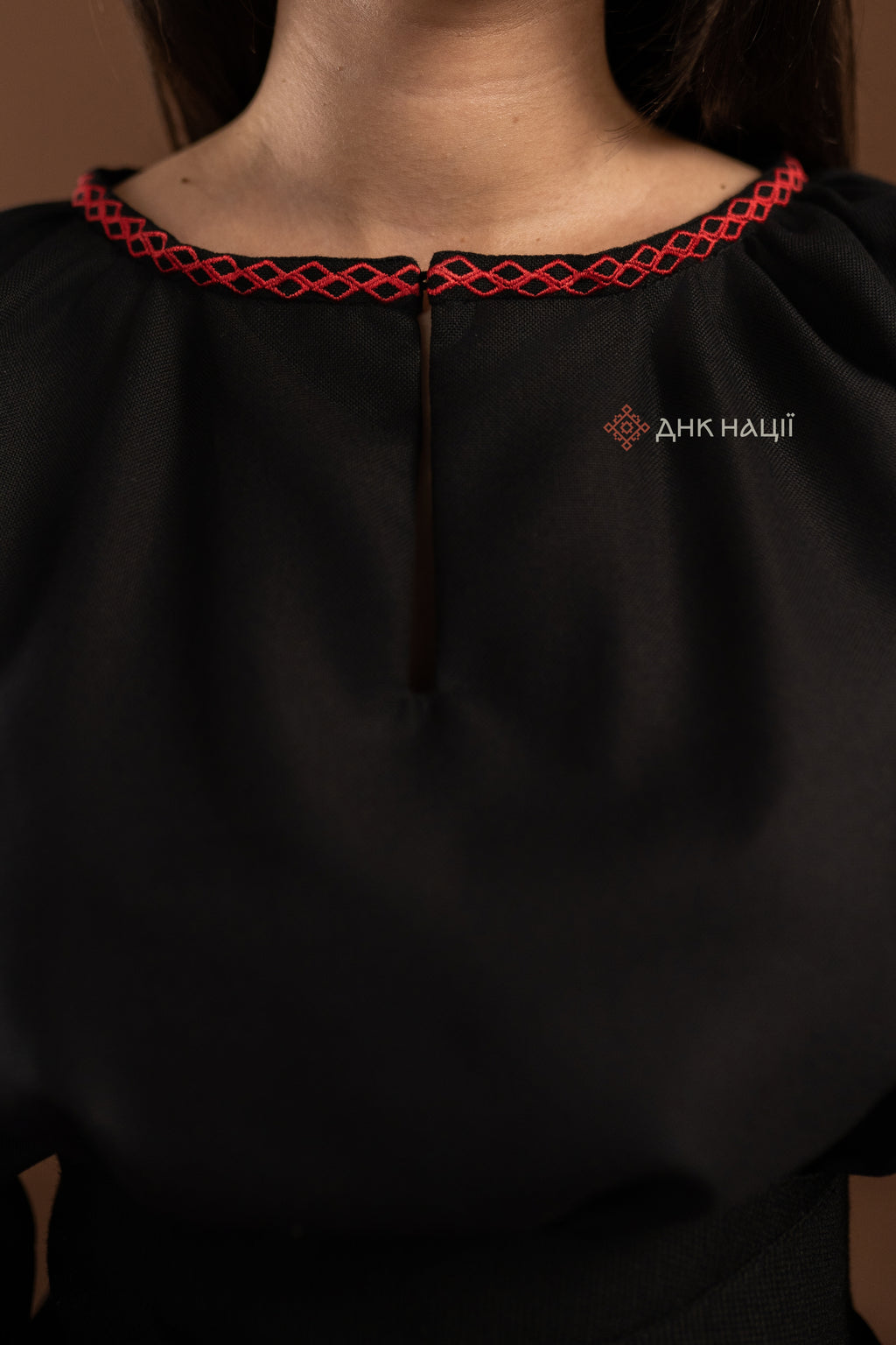 Embroidered Dress "Desna (4)" (black)