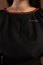 Embroidered Dress "Desna (4)" (black)