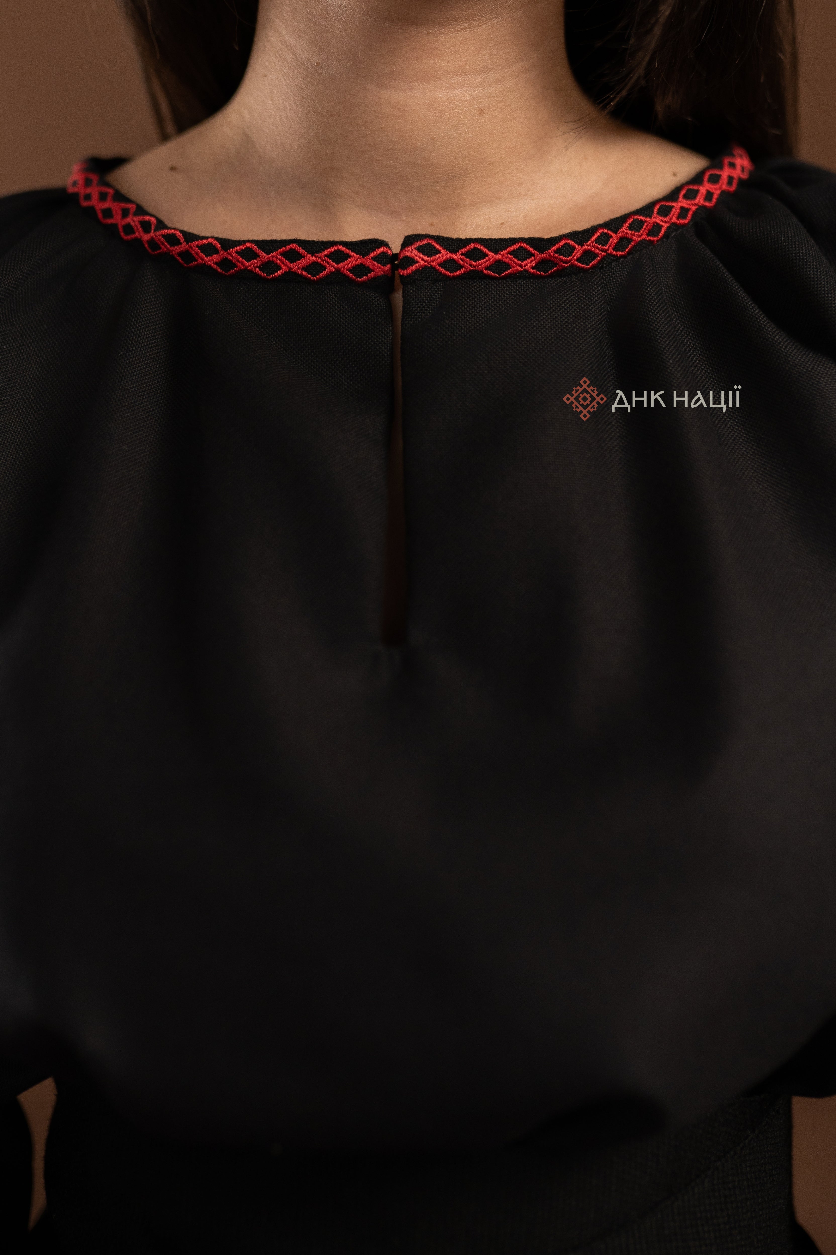 Embroidered Dress "Desna (4)" (black)
