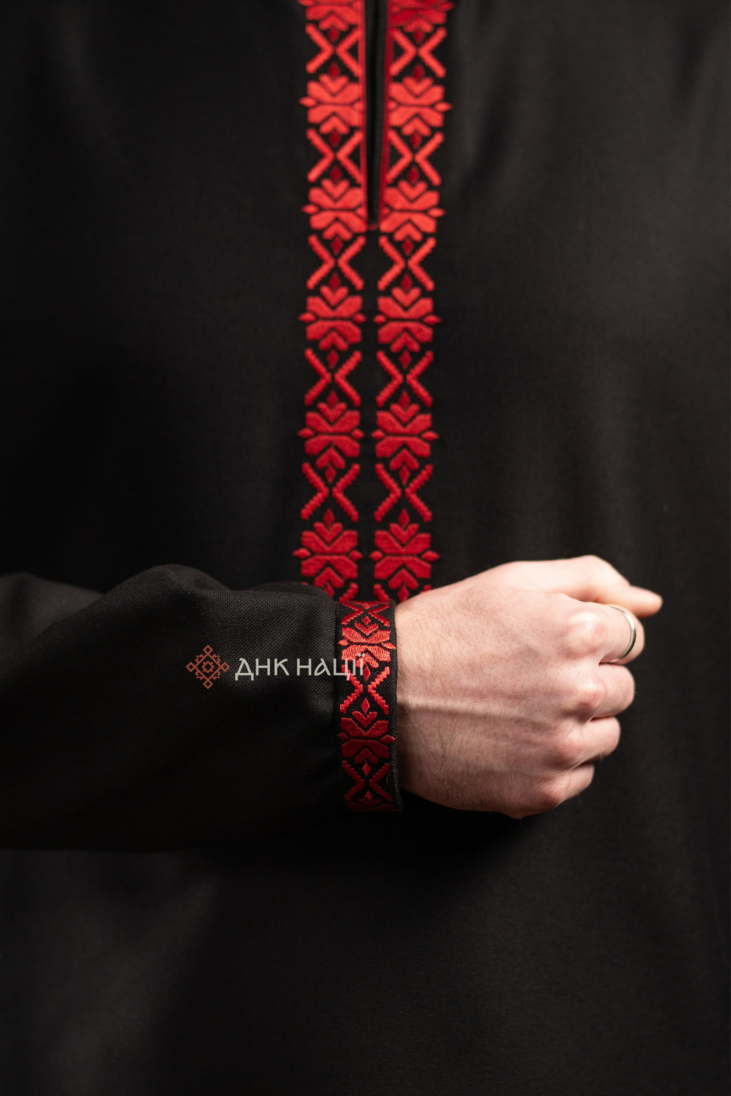 Men's Vyshyvanka "Knyazha (4)" (black)