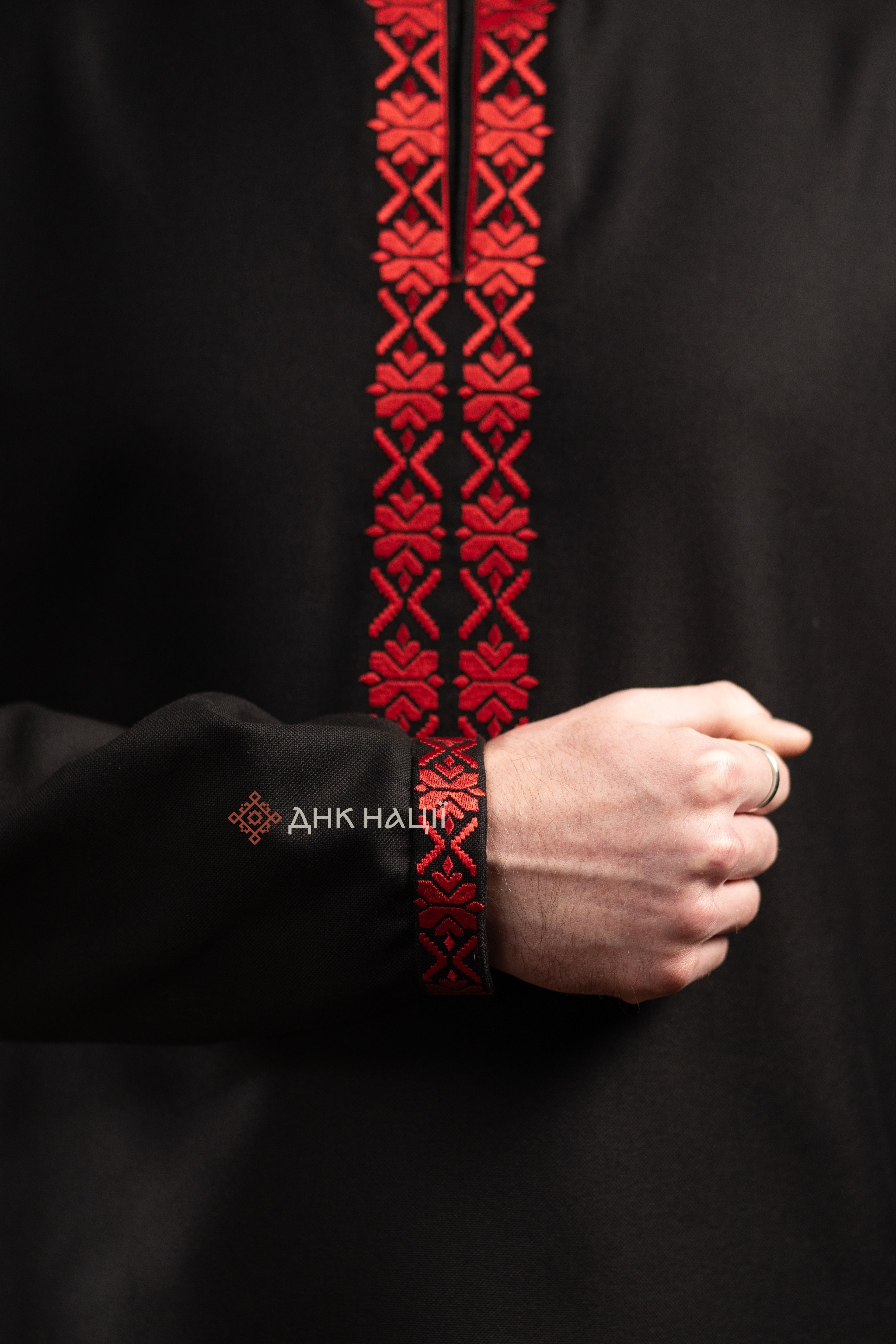 Men's Vyshyvanka "Knyazha (4)" (black)