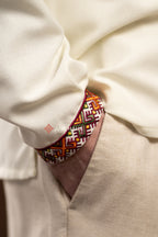 Men's Vyshyvanka "Bystrytsia (1)" (milky-white)