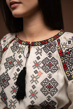 Вишита сукня "Гомін (1)"(бежева)