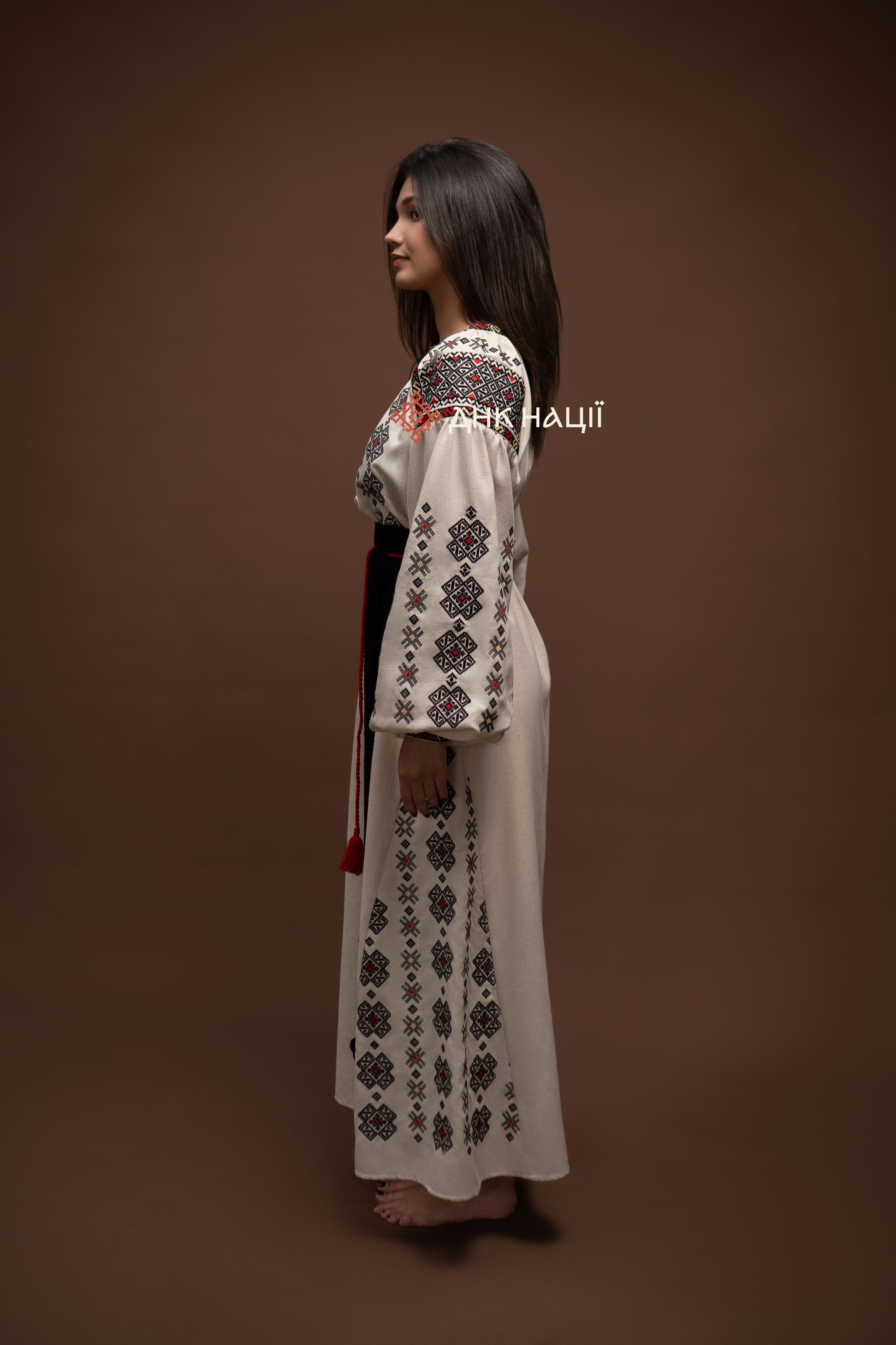 Вишита сукня "Гомін (1)"(бежева)