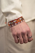Men's Vyshyvanka "Bystrytsia (1)" (milky-white)