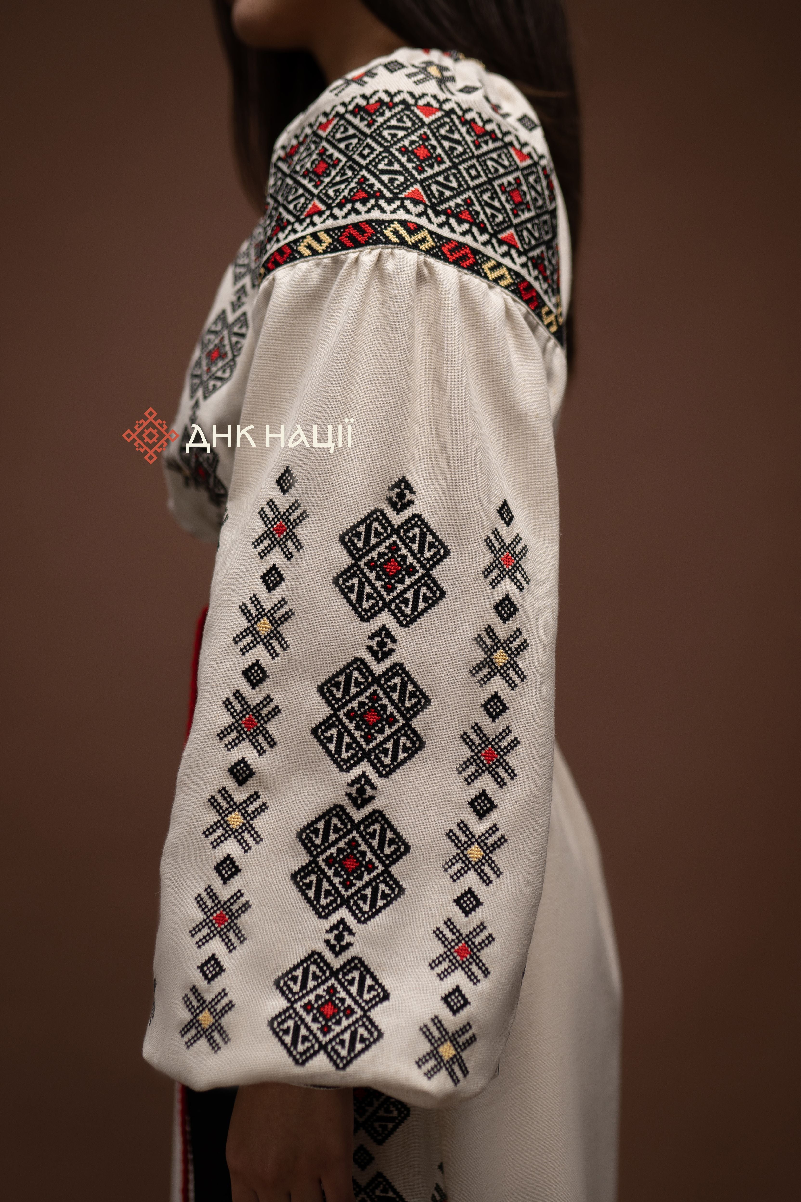 Вишита сукня "Гомін (1)"(бежева)