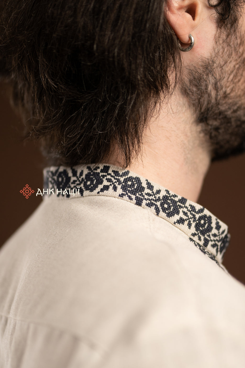 Men's Vyshyvanka "Zakvitchana (1)" (grey)