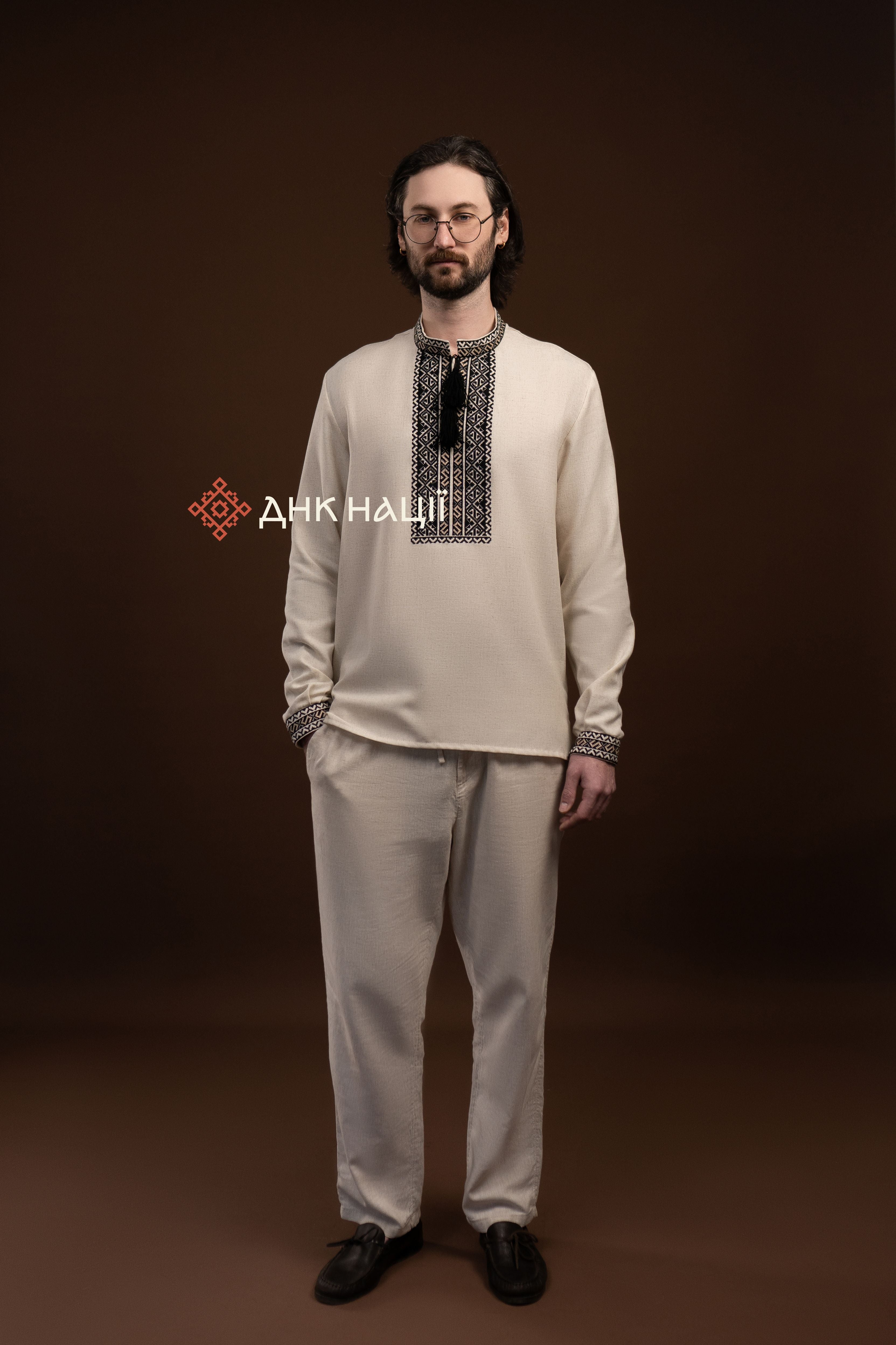 Вишиванка чоловіча "Черемош (3)"(бежева)