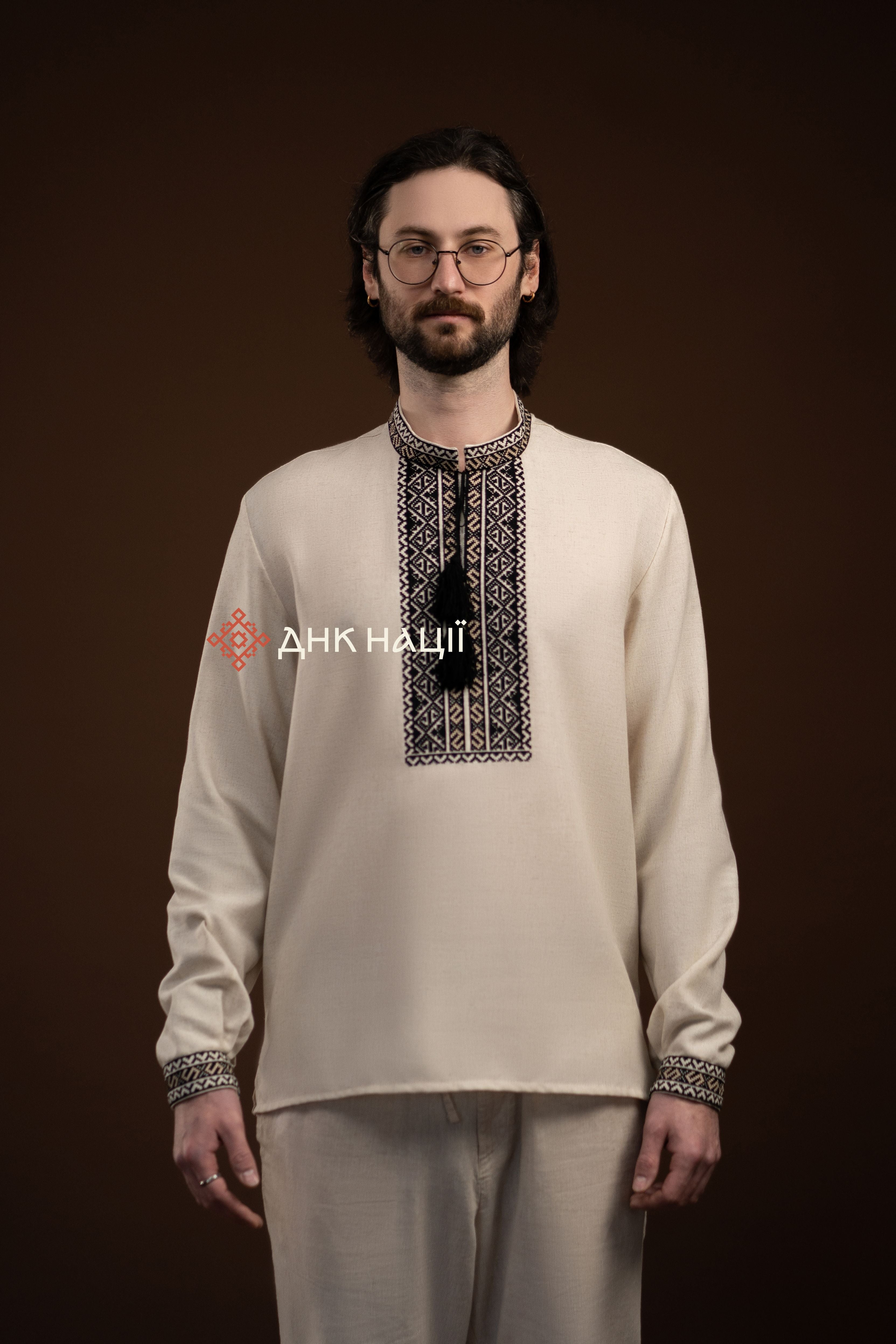 Вишиванка чоловіча "Черемош (3)"(бежева)