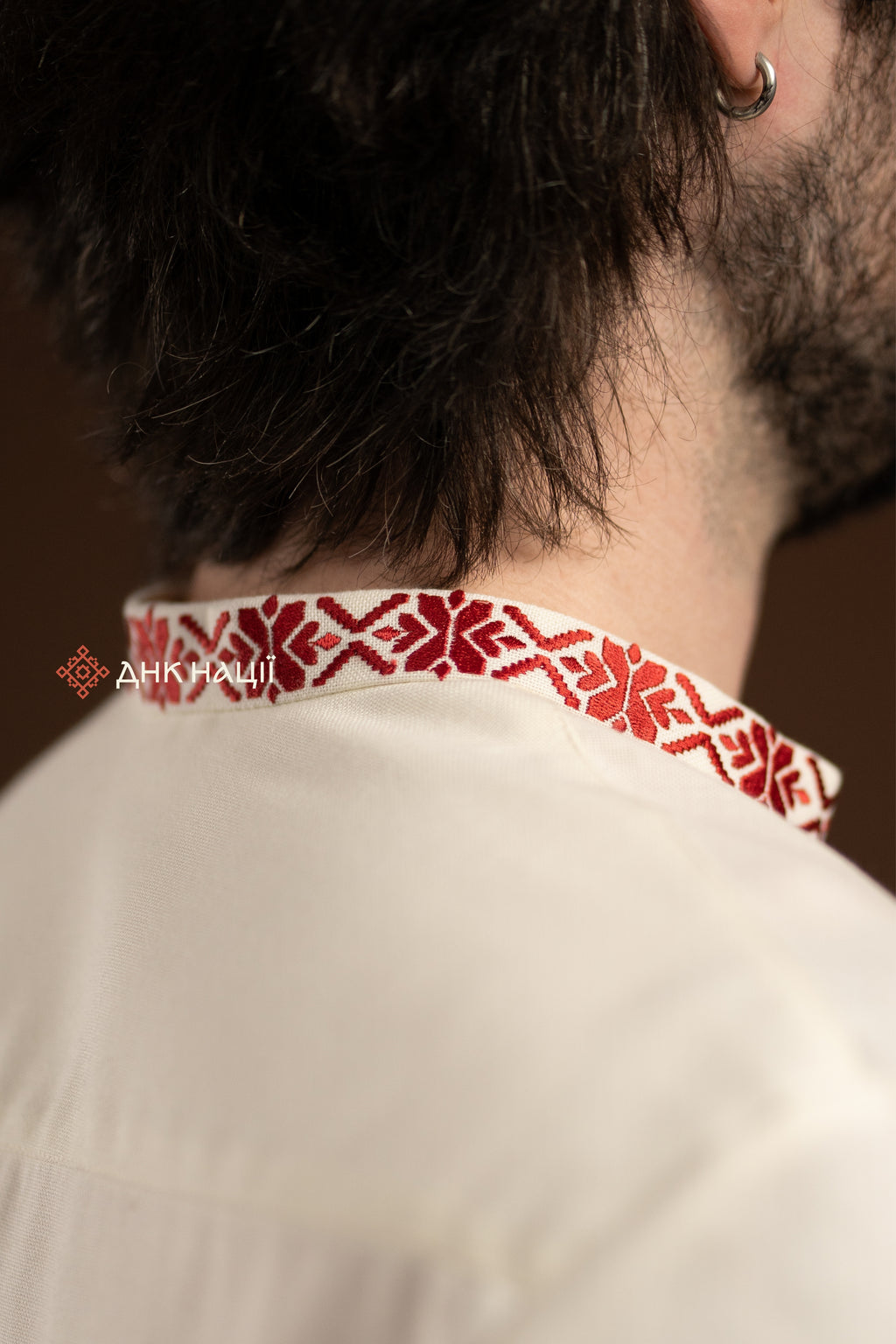 Men's Vyshyvanka "Knyazha (1)" (milky-white)